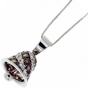 18k Diamond bell Pendant. An 18ct Gold fancy Diamond pendant. - Click Image to Close